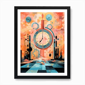 Time Abstract Geometric Illustration 13 Art Print