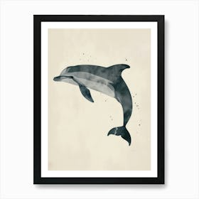 Charming Nursery Kids Animals Dolphin 2 Art Print
