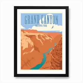 Grand Canyon National Park Travel Poster Art Print
