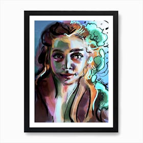 Woman Portrait Face Abstract Art Print