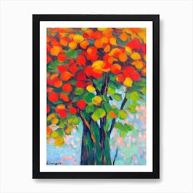 Tamarack 1 tree Abstract Block Colour Art Print