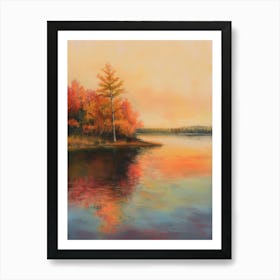 Sunset On The Lake 1 Art Print