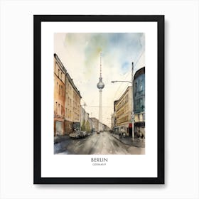 Berlin Germany Watercolour Travel Poster 2 Art Print