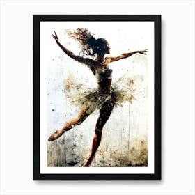 Ballerina watercolor 1 Art Print