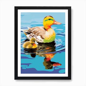 Ducklings Colour Pop 5 Art Print