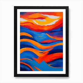 Sunset Over The Ocean Art Print