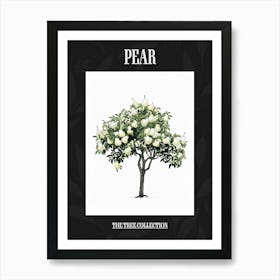 Pear Tree Pixel Illustration 4 Poster Art Print