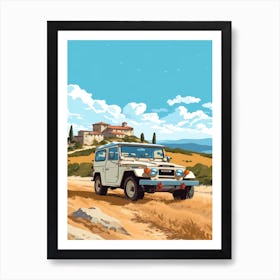 A Toyota Land Cruiser In The Tuscany Italy Illustration 3 Art Print