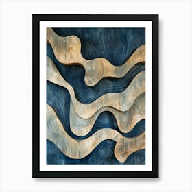 Waves Of Wood 1 Art Print