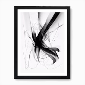 Abstract Black And White Painting Art Print