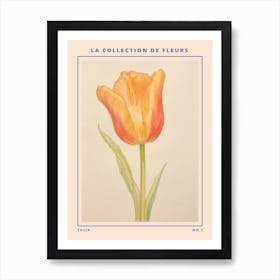 Tulip French Flower Botanical Poster Art Print