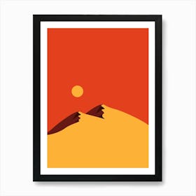 Sunset In The Desert Art Print