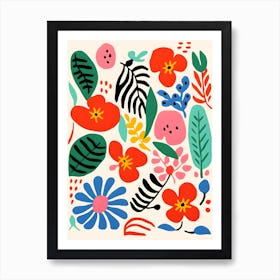 Colorful Floral Print Art Print