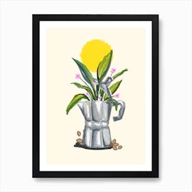 Coffee And Plants Art Print