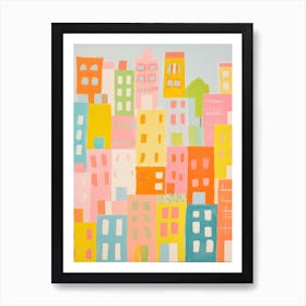 Montreal, Canada Colourful View 1 Art Print