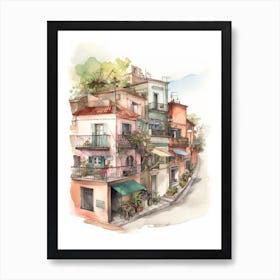 Mataderos Buenos Aires Neighborhood, Watercolour 3 Art Print