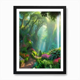 Beautiful Mystical Fairy Garden Art Affiche