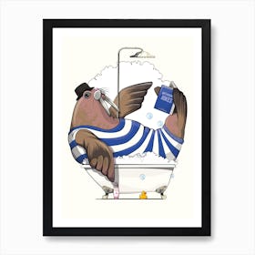 Sea Life Walrus Art Print