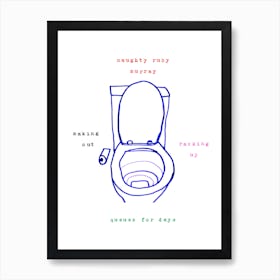 Doodle Art Toilet Art Print