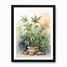 Potted Marijuana Art Print