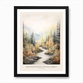 Autumn Forest Landscape The White River National Forest Poster Art Print