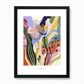 Colourful Flower Illustration Poster Veronica 1 Art Print