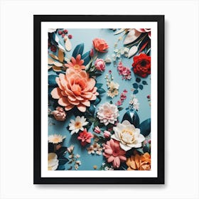 Paper Flowers Print Art Print