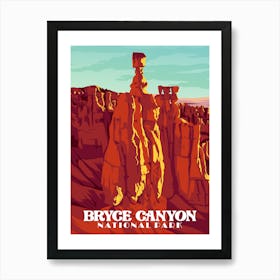 Bryce National Park Vintage Travel Poster Art Print