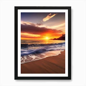 Sunset On The Beach 930 Art Print