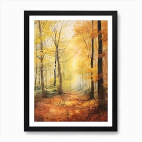 Autumn Forest Landscape The Forest Of Dean England Art Print
