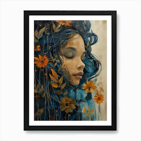 'Blue Flower' Art Print