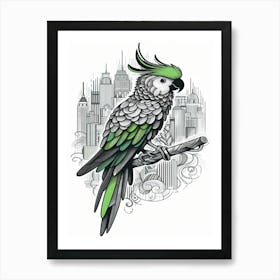 Mango Parrot In The City Art Print