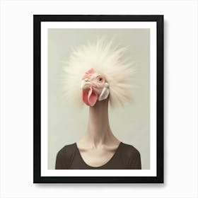 Ap Surreal Chicken Portrait 2 August 2024 Art Print