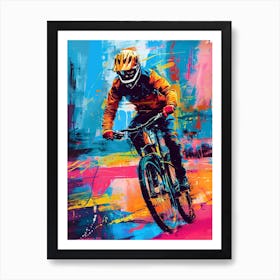 Mtb Rider Canvas Print sport cycling Art Print