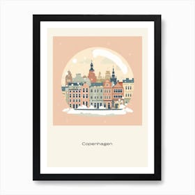 Copenhagen Denmark 4 Snowglobe Poster Art Print