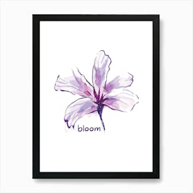 Bloom Watercolor Flower Art Print