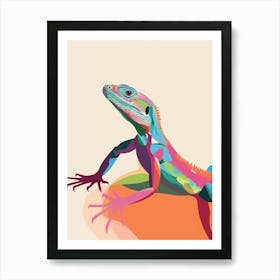 Gecko Abstract Modern Illustration 3 Art Print