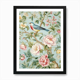 Chinese Floral Wallpaper 2 Art Print