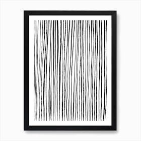 Stripes Black Art Print