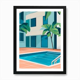Swimming Pool Vector 1 Art Print