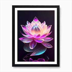 Pink Lotus Holographic 4 Poster