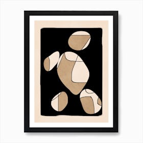 Beige Minimalist Abstract Art Art Print