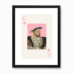 King Henry Playing Card Art Print