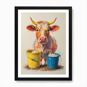 Cow Canvas Print Art Print