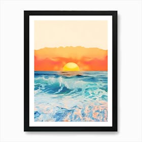 Sunset Over The Ocean 18 Art Print