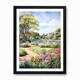 Geelong Botanic Gardens Australia Watercolour 2 Art Print