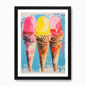 Pop Art Colourful Ice Cream Inspired 1 Art Print