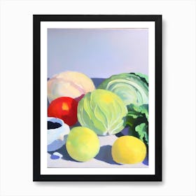 Cabbage Tablescape vegetable Art Print