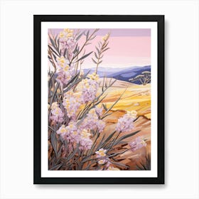 Lavender 1 Flower Painting Art Print