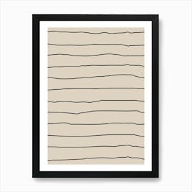 Beige Stripes Art Print